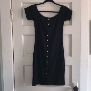 Button down body con dress